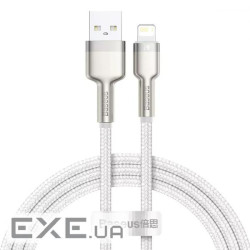 Кабель Baseus Cafule Metal USB-Lightning, 2.4A, 1м White (6953156202252)