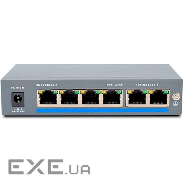 Комутатор мережевий Atis PoE-1006-4P/250m