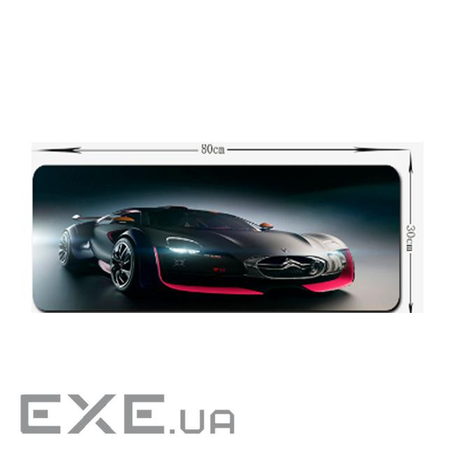 Коврик 300*800 тканинний Citroen Survolt з боковою прошивкою, товщина 3 мм, Black, Пакет (SC21)