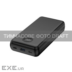 Акумулятор портативний літій-іонний Power Bank 2E 30000мА год, 65Вт, PD, QC, чорни (2E-PB3009-BLACK)