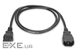 Кабель живлення C13 to C14 1.2m Digitus (AK-440201-012-S)