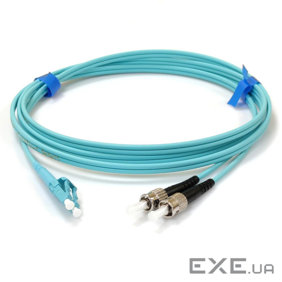 Патчкорд ST/UPC-LC/UPC MM (OM3) 5м Duplex Slim (UPC-5STLC(MM)D(ON)S)