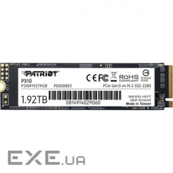 SSD PATRIOT P310 1.92TB M.2 NVMe (P310P192TM28)