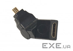 Адаптер поворотний POWERPLANT HDMI - Micro-HDMI Black (CA910618)