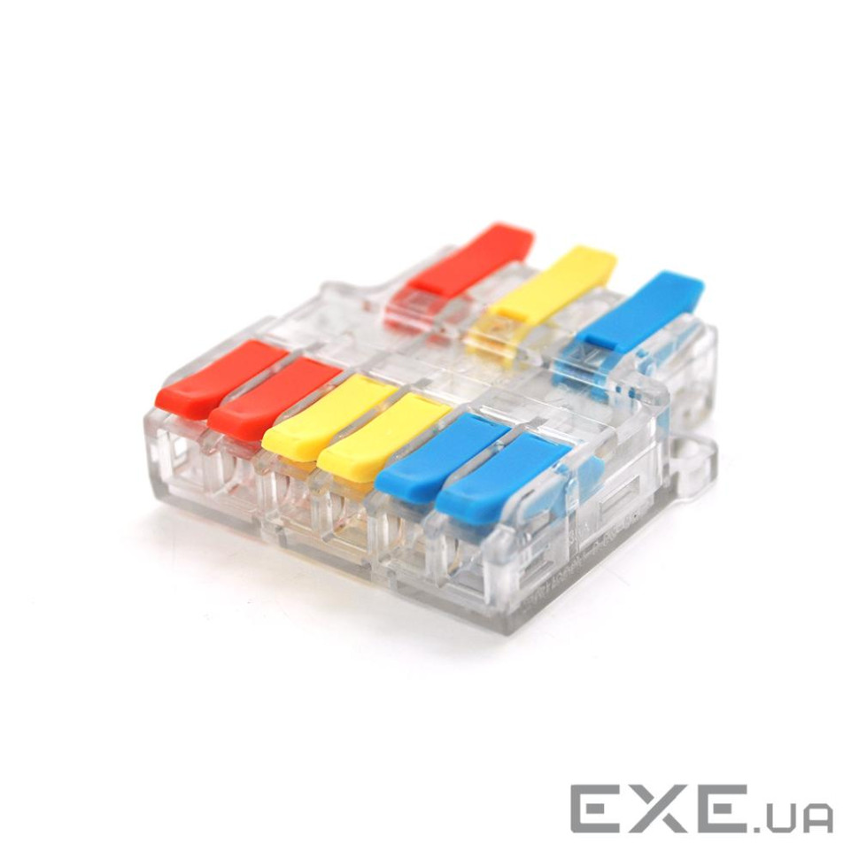 Клемна колодка з натискними затискачами 3х6-проводу LT-636 для розподільних коробок, 4 (LT-636T / 5)