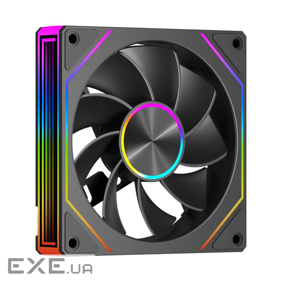 Вентилятор реверсний PCCOOLER FG120R ARGB BK чорний для корпусу 120x120x25мм, HB (F1G12R-BKAC112-GL)