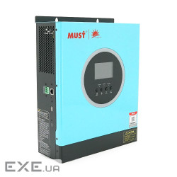 Гiбрiдне ДБЖ MUST PV18-3024ECO, 3000W, 24V, ток заряду 60A, 160-275V, MPPT (100А, 30-320 Vdc), 367x2
