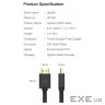 Кабель мультимедійний HDMI M to HDMI M 1.5m HD104 black Ugreen (60820)