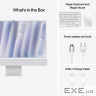 Комп"ютер Apple 24" iMac Retina 4.5K / Apple M4 (8-c/CPU, 8-c/GPU), 16, 256, Silver (MWUC3UA/A)