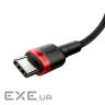 Дата кабель USB-C to USB-C 2.0m PD2.0 100W (20V/5A) red+black Baseus (CATKLF-AL91) (CATKLF-AL91 2м)