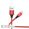 Кабель SkyDolphin S55V Neylon USB - micro USB (M/M), 1 м , Red (SDUSB-000439)