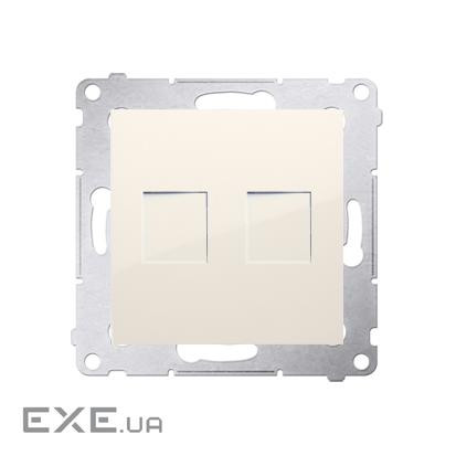 Адаптер інформаційний Premium 2xRJ45 Keystone, кремовый (DKP2.01/ 41) (DKP2.01/ 41) (D (DKP2.01/41)