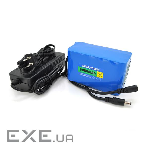 Акумуляторна батарея літієва QiSuo 24V 9A з елементами Li-ion 18650 + зарядний пристрій (QS-2409CH) (QS-2409CH)