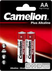 Батарейки Camelion Plus Alkaline AA (LR6) 2 шт (C-11100206) (4260033150332)