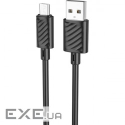 Кабель HOCO X88 Gratified USB-A to Micro-USB 1м Black (6931474783325)