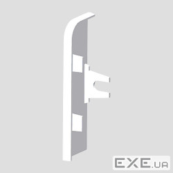 Заглушка лівостороння для LP 80x25 , Серія LP (плінтусні), ПВХ (8821 L_HB)