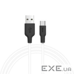 Кабель HOCO X21 USB to Type-C 2A, 1m, silicone, TPE connectors, Black+White (6957531071402)