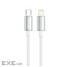 Дата кабель USB-C to Lightning 1.0m PD30W zinc alloy braided white ColorWay (CW-CBPDCL098-WT)