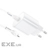 Зарядний пристрій HOCO N22 Jetta USB-C PD25W + cable USB-C to Lightning White (6931474760074)