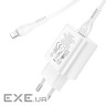 Зарядний пристрій HOCO N22 Jetta USB-C PD25W + cable USB-C to Lightning White (6931474760074)