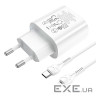 Зарядний пристрій HOCO N22 Jetta USB-C PD25W + cable USB-C to Lightning White (6931474760074)