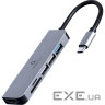 Док станція CABLEXPERT 6-in-1 USB-C to HDMI/USB3.1/USB2.0/CR (A-CM-COMBO6-02)