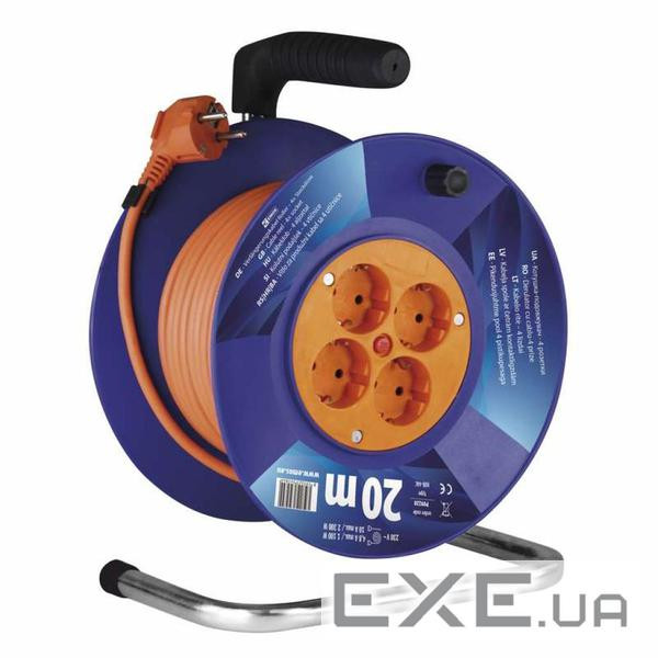 Мережевий подовжувач котушка EMOS на 4 роз., 20 м (P09220)