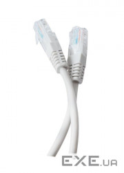 Патч-корд 15 м, UTP, Grey, Tecro, литий, RJ45, кат. (UTP-RJ45-1500)