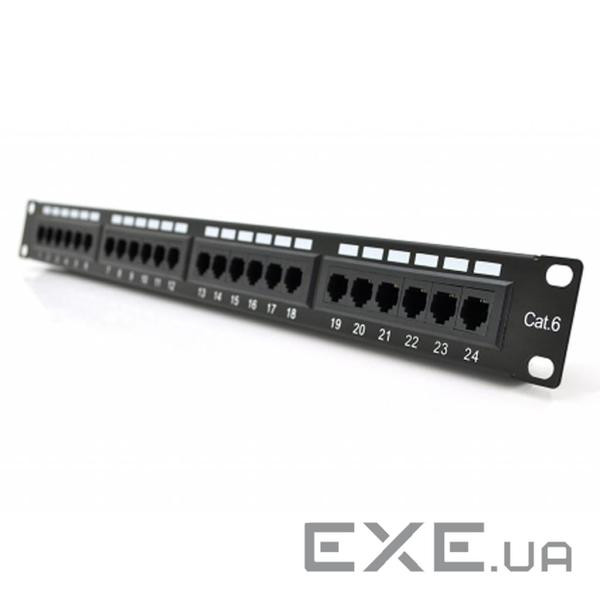 Патч-панель 19" 24хRJ-45 UTP 1U cat.6 PiPo (PP246191U)