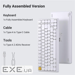 Клавіатура механічна Keychron J1 82Key, K pro Banana, WL/BT/USB-A, QMK, Hot-swap, EN/UKR, (J1-Q4-UA)