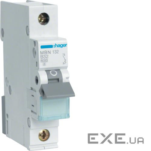 Автоматичний вимикач 1P 6kA B-32A 1M (MBN132)