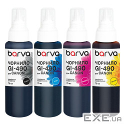 Чорнило Barva Canon GI-490 SET 4x70 мл, pigment (CG490-070-MP)