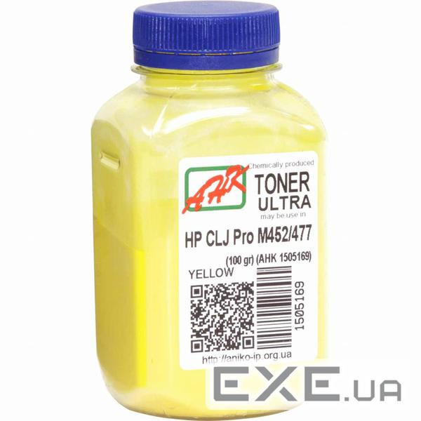 Тонер HP CLJ Pro M452/477, 100г Yellow ULTRA COLOR AHK (1505169)