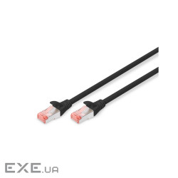 Патч-корд 0.25м , CAT 6 S-FTP, AWG 27/7, LSZH, Black Digitus (DK-1644-0025/BL)