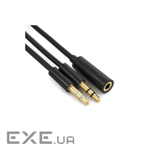 Кабель мультимедійний 3.5mm M to 2x3.5mm F 1.5m Extradigital (KBA1646)