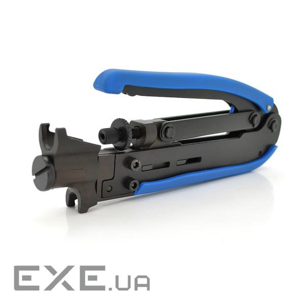 Інструмент монтажу компресійних роз'ємів типів RG-58, RG-59, RG-6, RG-11, F (HT-H548)