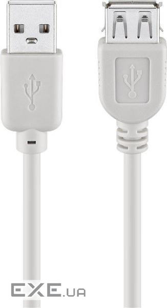 Кабель пристроїв-подовжувач USB2.0 A M/F 0.3m,AWG24+28 2xShielded D=4.0mm Cu,сірий (75.06.8621-1) (75.06.8621-1)
