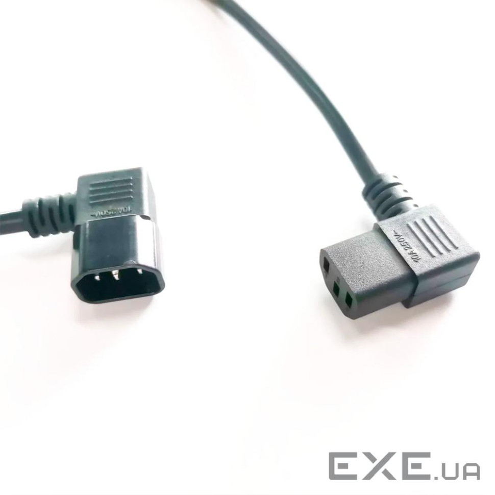 Кабель живлення вторинний PC-monitor 2m, 3x1, 5 мм&sup2,, 3pin, IEC C13-C1 (PC-IEC C13-C14 CU90)