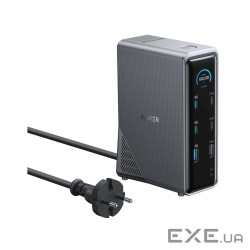 USB-Хаб/Док-станція ANKER Prime Charging Docking Station 14-in-1, Dual Display, 160W (Чор (A83B63A1)