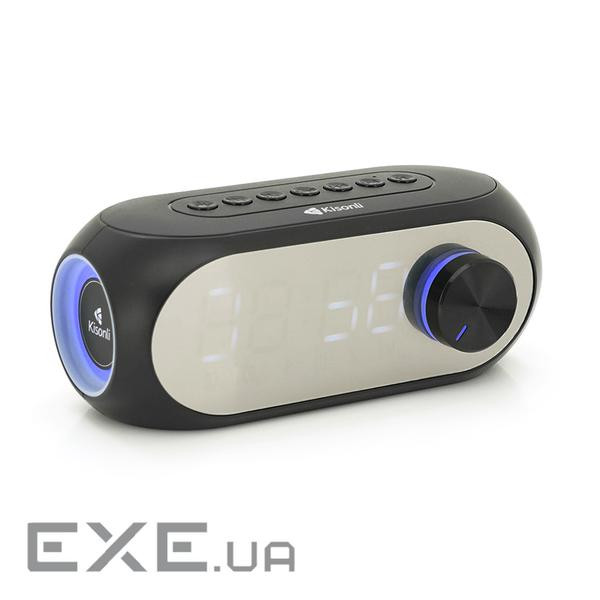 Колонка Kisonli LP-2S Bluetooth 5.0, 1х 5W, 1200mAh, USB / TF / BT / FM / AUX / LCD / Clock, DC: 5V,