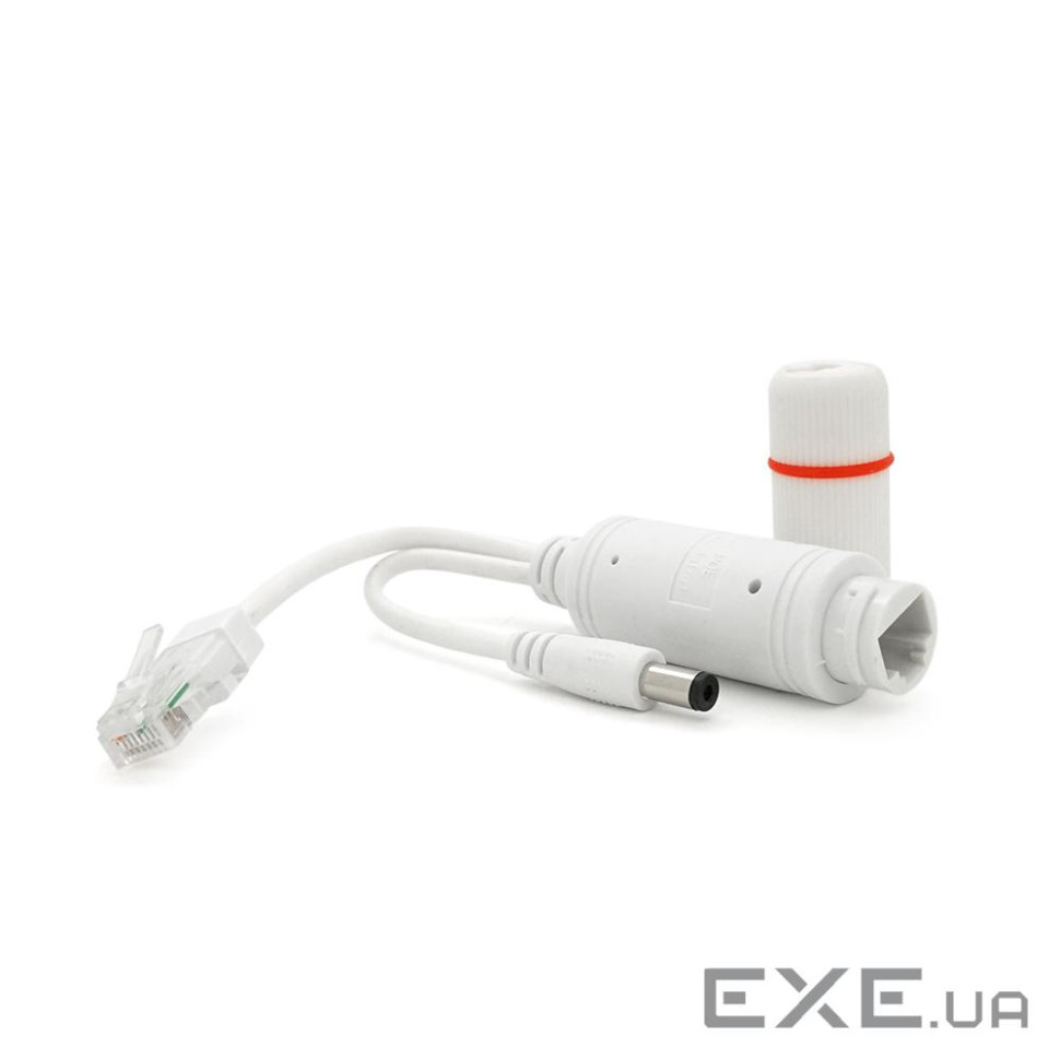 POE спліттер 48V-12V, RJ45 (10 / 100Мбіт) + POE 48V, White (SZPOE48V)