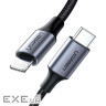 Кабель UGREEN US304 Type-C to Lightning PD36W MFi 1м Black (US304 Black 1M)