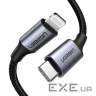 Кабель UGREEN US304 Type-C to Lightning PD36W MFi 1м Black (US304 Black 1M)