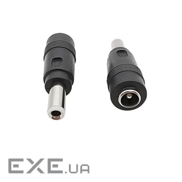 Перехідник живлення Jack DC M/F,5.5x2.5mm до 5.5x2.1mm адаптер,чорний (84.00.7107-1) (84.00.7107-1)