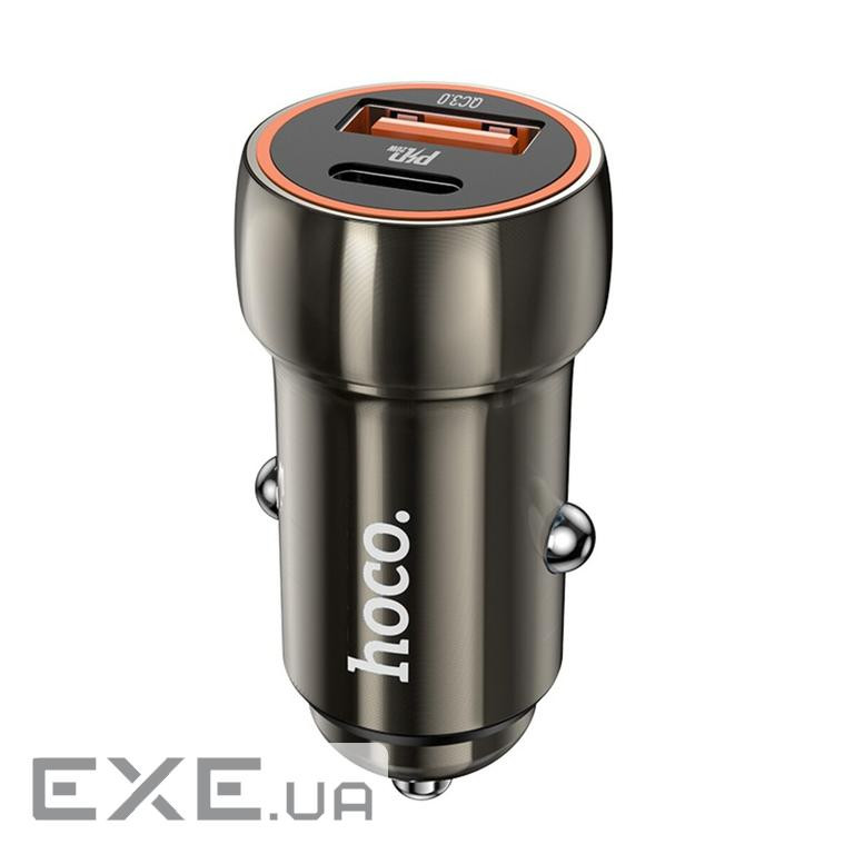 Зарядний пристрій HOCO HOCO Z46A Blue whale USB-C PD20W + USB QC3.0 Metal Gray (6931474770332)