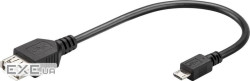 Перехідник Goobay USB2.0 A-microB F/M,0.2m OTG (75.09.5194-1)