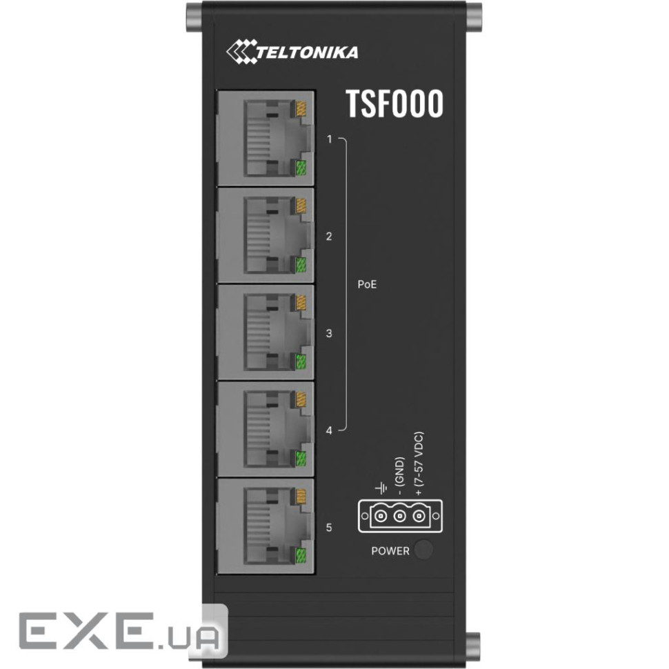 Комутатор Teltonika 5x100Mb/PoE+ без БЖ (TSF000)