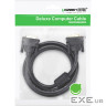 Кабель мультимедійний DVI M to DVI M 1.5m 24+1pin DV101 black Ugreen (11606)