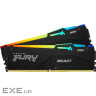 Модуль пам'яті KINGSTON FURY Beast RGB EXPO Black DDR5 6400MHz 64GB Kit 2x32GB (KF564C32BBEAK2-64)