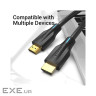 Кабель Vention Cotton Braided 8K HDMI-HDMI v2.1 Cable 2M Black (AAUBH)